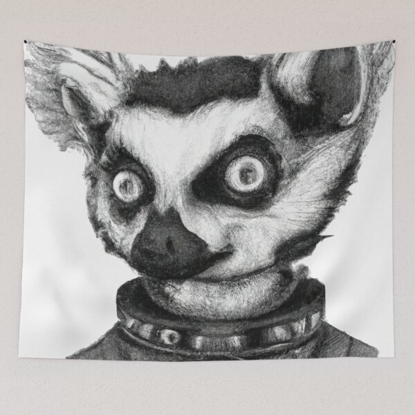 Item preview, Steampunk Black-and-White Ruffled Lemur designed and sold by SteamedpunkVegg.