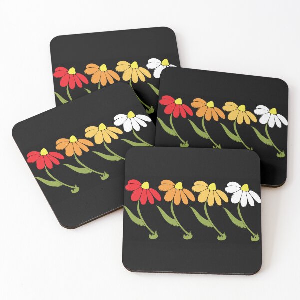 Item preview, Fall Daisy Illustration Autumn Ombre Colours Line Up designed and sold by AngelDawnDesign.