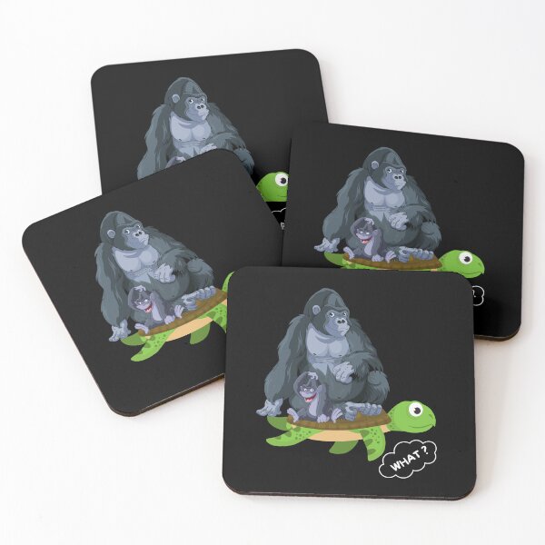 Item preview, Gorilla Rests On Turtle designed and sold by The Love Quill.