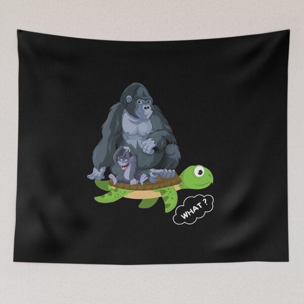 Item preview, Gorilla Rests On Turtle designed and sold by The Love Quill.