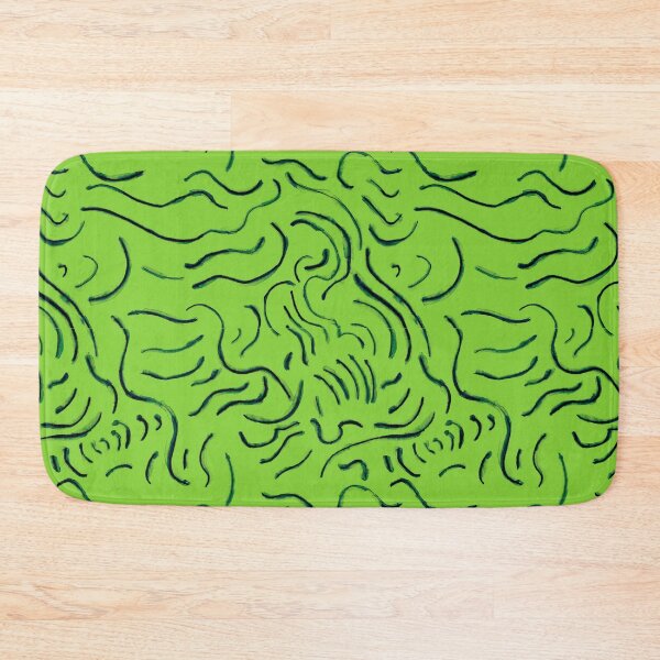 Item preview, Green Squiggly Lines Pattern designed and sold by Joseph Bangsund.