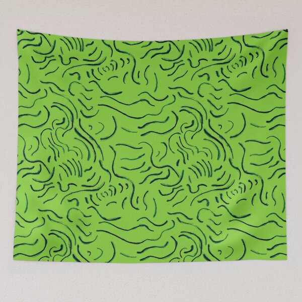 Item preview, Green Squiggly Lines Pattern designed and sold by Joseph Bangsund.