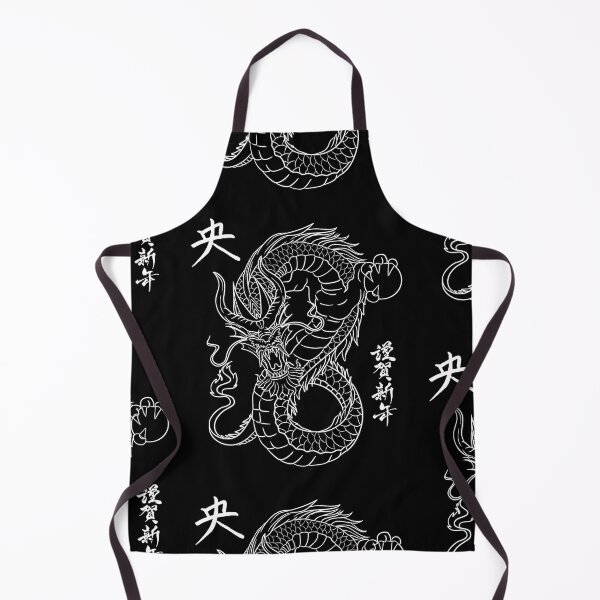 Item preview, Fierce Chinese Dragon Line Drawing Illustration Design designed and sold by EarthArtDesigns.