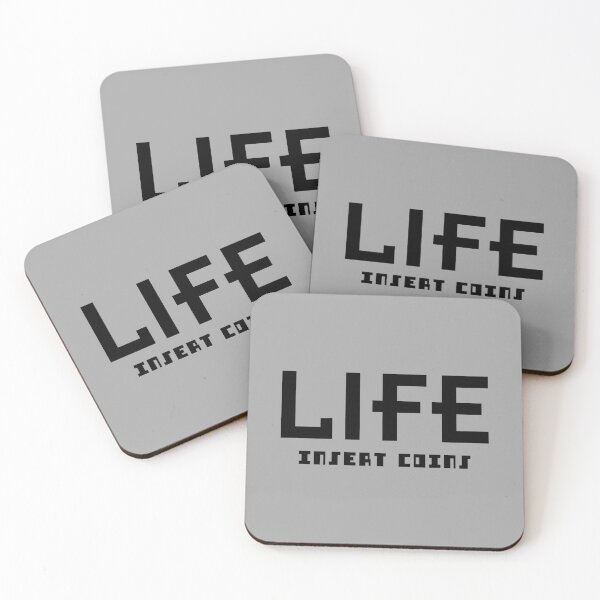 Item preview, LIFE - INSERT COINS. BLACK. designed and sold by 5hertz.