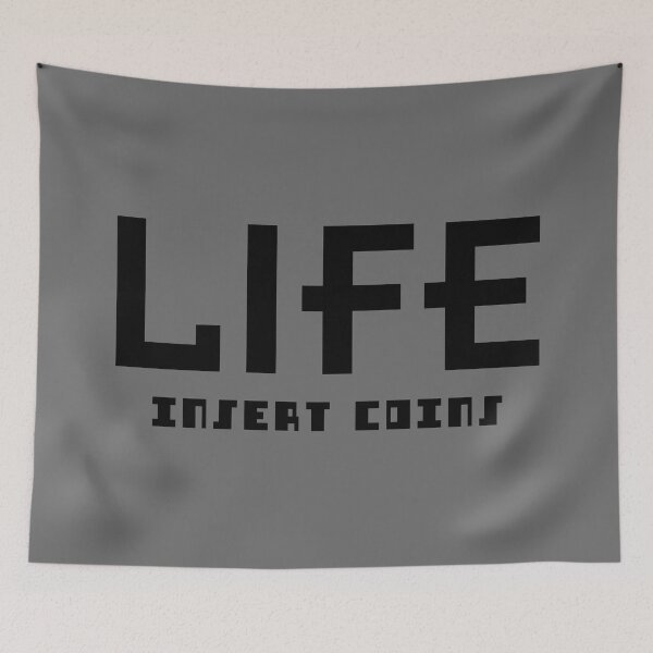 Item preview, LIFE - INSERT COINS. BLACK. designed and sold by 5hertz.