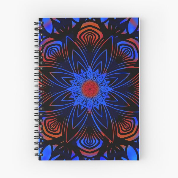 Item preview, Blue and Red Floral Mandala designed and sold by AF Stewart Art Designs.