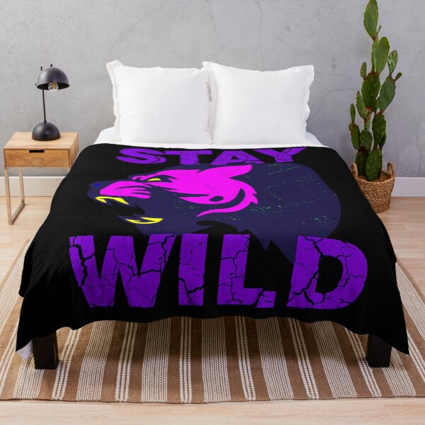 Item preview, Stay Wild Club Ben Azelart Merch - angry wolf - energetic pink color designed and sold by ALLURE-minimal.