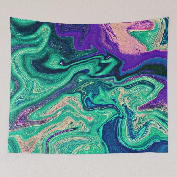 Item preview, Crystal Surfing | Purple Ice Blue | Trippy Liquid Art | Trippy Art | Stoked Up Art designed and sold by StokedUpArt.