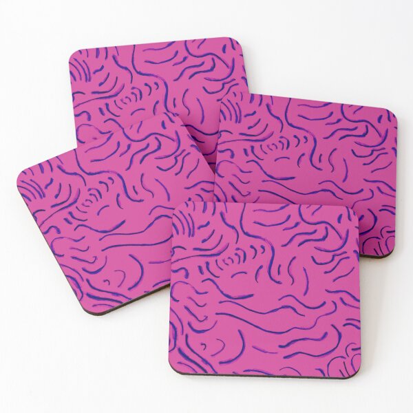 Item preview, Magenta Squiggly Lines Pattern designed and sold by Joseph Bangsund.