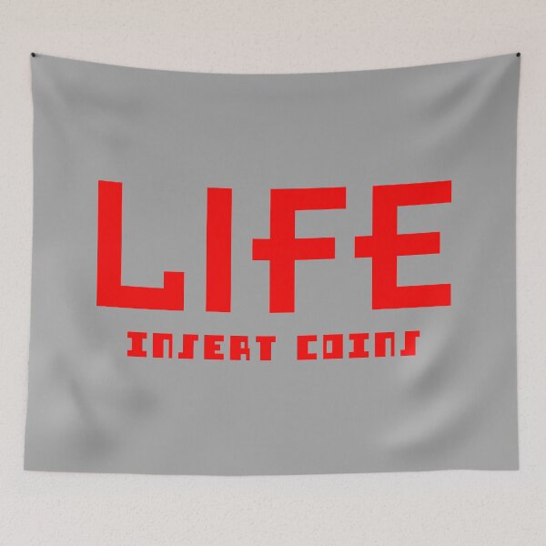 Item preview, LIFE - INSERT COINS. RED. designed and sold by 5hertz.