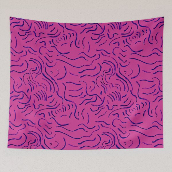 Item preview, Magenta Squiggly Lines Pattern designed and sold by Joseph Bangsund.