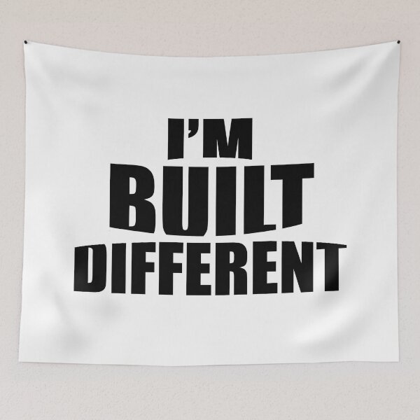 Item preview, I’m built different |  Typography design designed and sold by Giovanni-c.