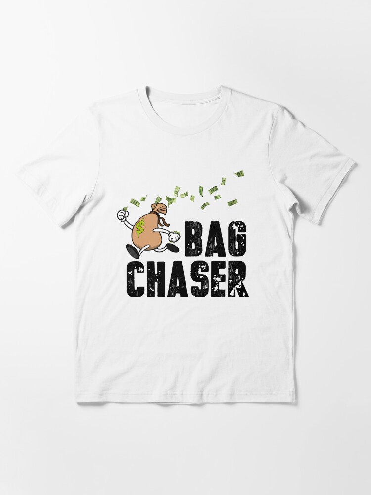 Bag Chaser Design with Black Text Sticker for Sale by ACEClanRust