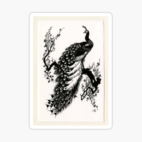 Green Peafowl Sticker
