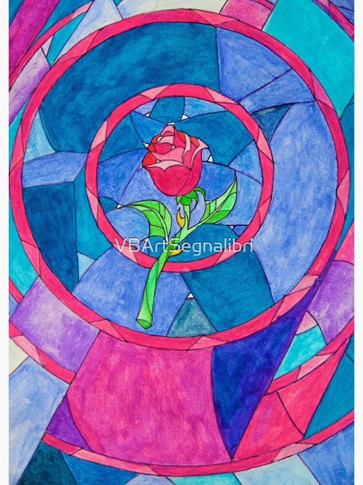 Beauty And The Beast Rose Painting Greeting Card By Vbartsegnalibri Redbubble