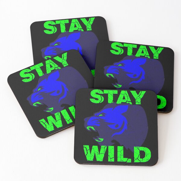 Aperçu de l'œuvre Stay Wild Club Ben Azelart Merch - loup en colère - couleur bleu marine énergique créée et vendue par ALLURE-minimal.