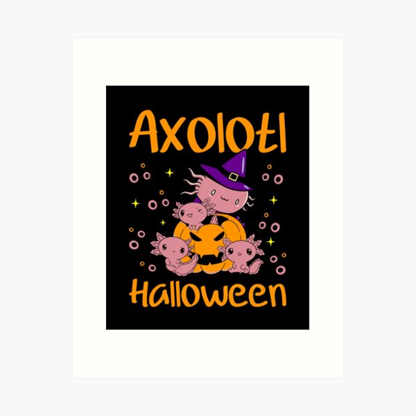 Item preview,  Zombie In Graveyard -  Axolotl Halloween designed and sold by ImagesDesigns.