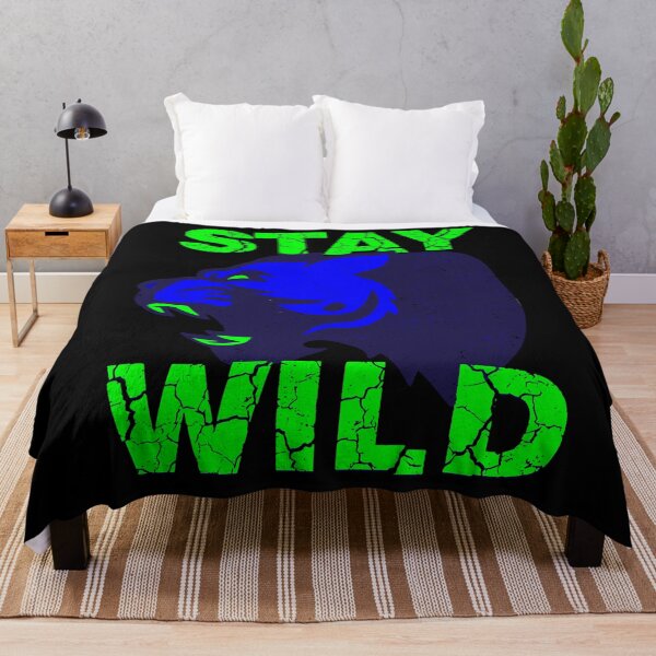 Item preview, Stay Wild Club Ben Azelart Merch - angry wolf - energetic navy blue color designed and sold by ALLURE-minimal.