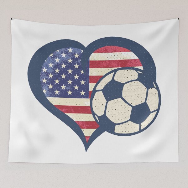 Item preview, USA Soccer Heart - Patriotic American Flag designed and sold by Numero14.