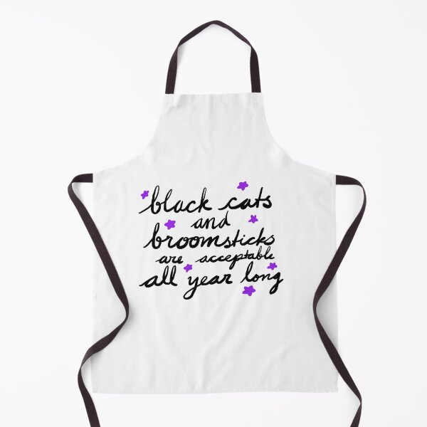 Item preview, Witchy shirt “black cats and broomsticks” calligraphy purple stars designed and sold by lemonsNlavender.
