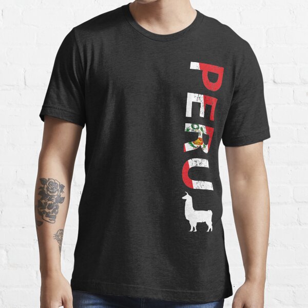 Camiseta Perú Llama Camiseta Peruana Fútbol Camiseta esencial