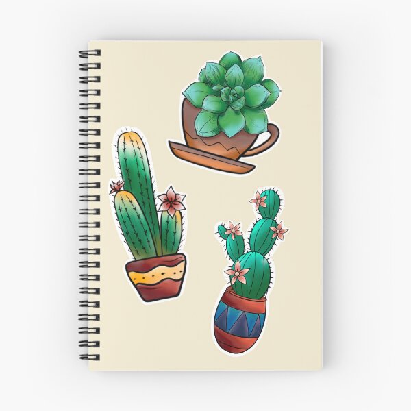 Item preview, three cactus drawings sticker pack  designed and sold by Jesanns.
