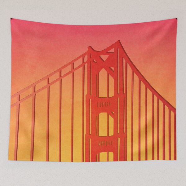 Item preview, Golden Gate Bridge at Sunset designed and sold by ArtFactoryAI.