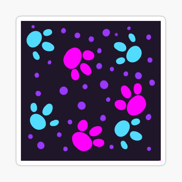 Pawprint texture Sticker