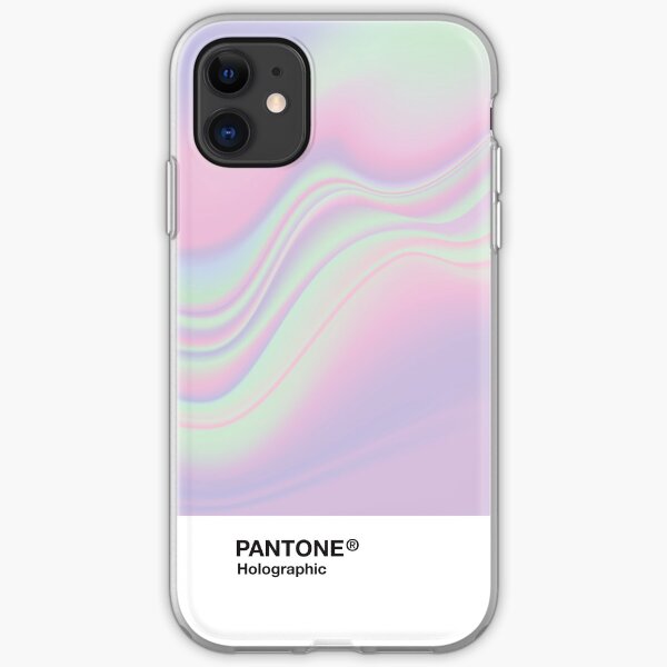 HIPAB - Fondo estético holográfico iridiscente Pantone Funda blanda para iPhone