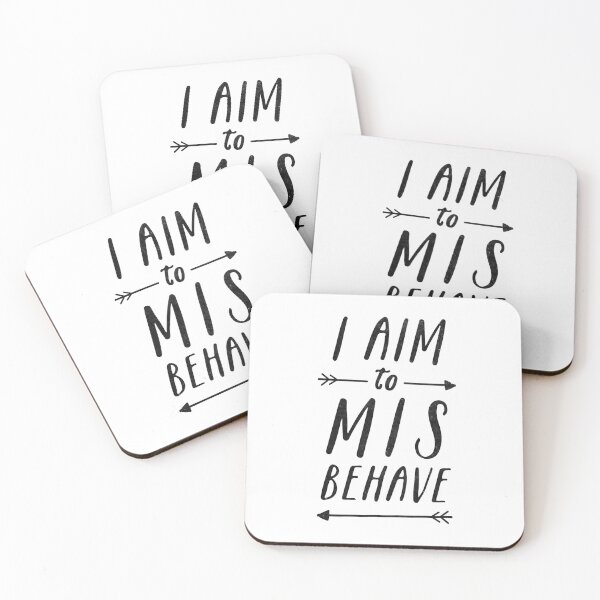 Item preview, Aim To Misbehave | White designed and sold by Me And The Moon.