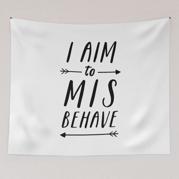 Item preview, Aim To Misbehave | White designed and sold by Me And The Moon.