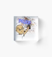 Peace Graffiti - Grunge Acrylic Block
