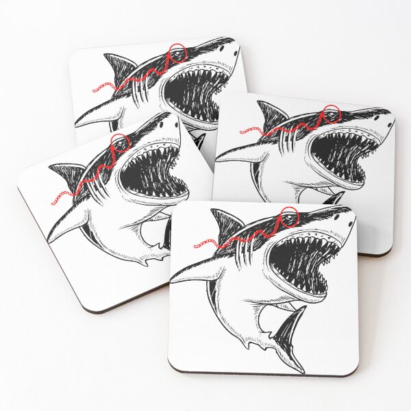 Item preview, Beautfiul and Funny Shark With Red Monocle  designed and sold by Shekevara.