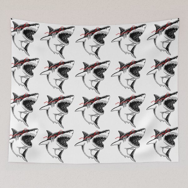 Item preview, Beautfiul and Funny Shark With Red Monocle  designed and sold by Shekevara.