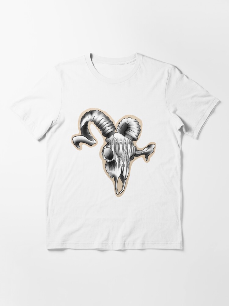 ram skull drawing ' Essential T-Shirt for Sale by Jesanns