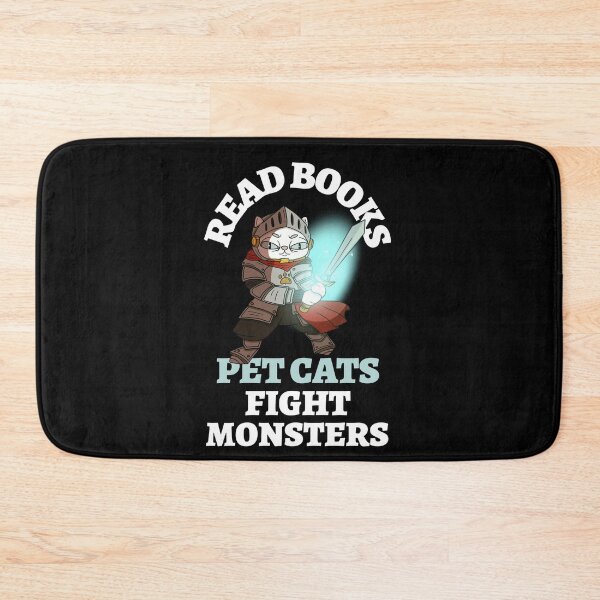 Item preview, Read Books Pet Cats Fight Monsters Knight Bookish Bibliophile designed and sold by LadySaltwater.