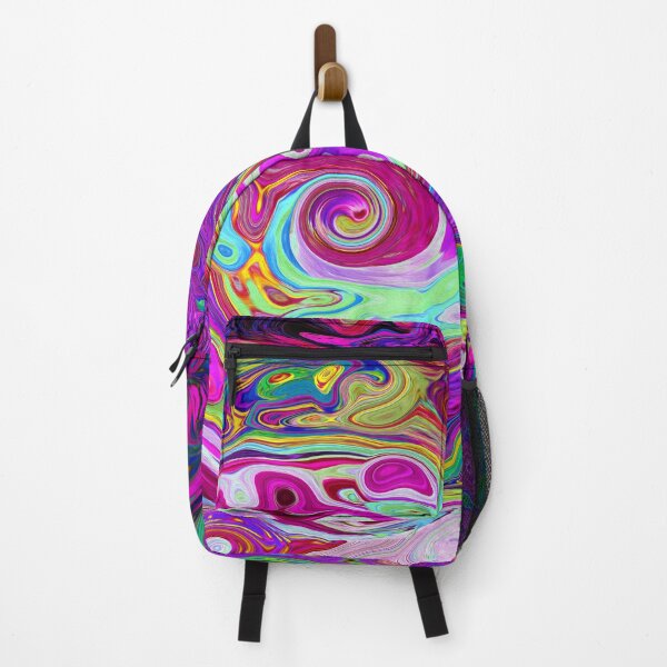 Item preview, Groovy Abstract Retro Magenta Rainbow Swirl designed and sold by myrubiogarden.