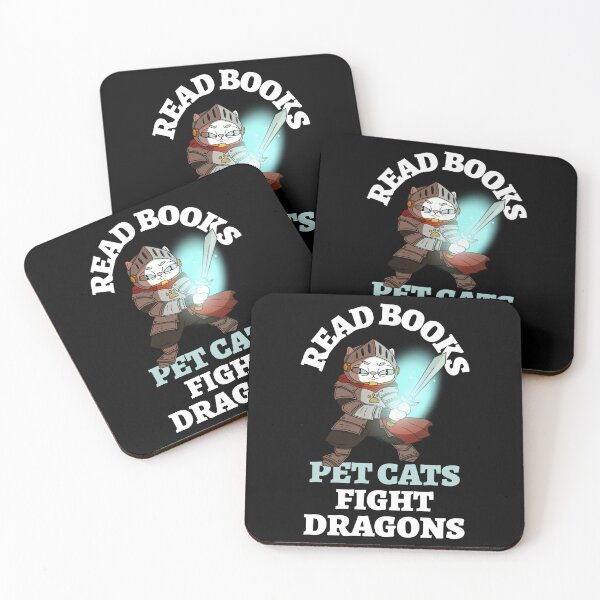 Item preview, Read Books Pet Cats Fight Dragons Knight Bookish Bibliophile designed and sold by LadySaltwater.