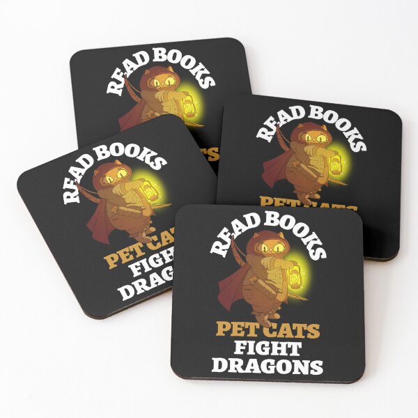 Item preview, Read Books Pet Cats Fight Dragons Archer Bookish Bibliophile designed and sold by LadySaltwater.