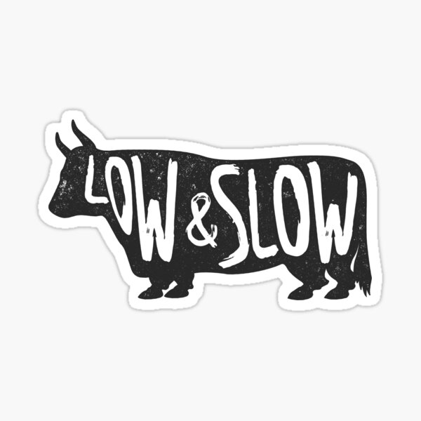 Low & Slow Knockout Bull Sticker
