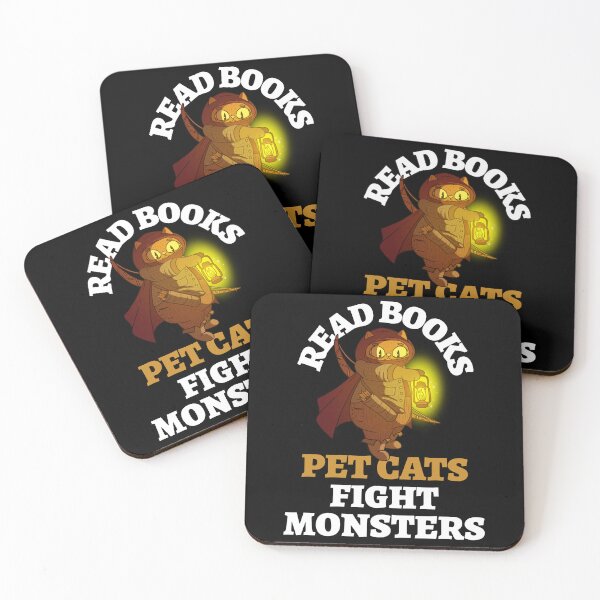 Item preview, Read Books Pet Cats Fight Monsters Archer Bookish Bibliophile designed and sold by LadySaltwater.