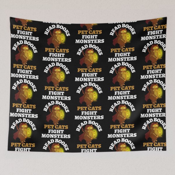 Item preview, Read Books Pet Cats Fight Monsters Archer Bookish Bibliophile designed and sold by LadySaltwater.