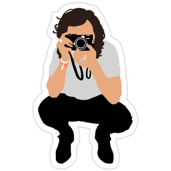 "Harry Styles Vector Illustration Photograph" Stickers by ...