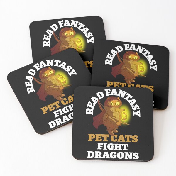 Item preview, Read Fantasy Pet Cats Fight Dragons Archer Bookish Bibliophile designed and sold by LadySaltwater.