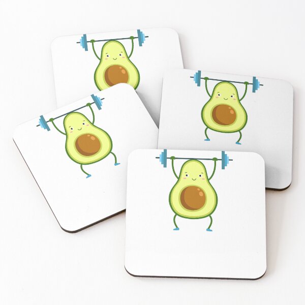 Item preview, avocado fitnees Sticker designed and sold by zakstore12.