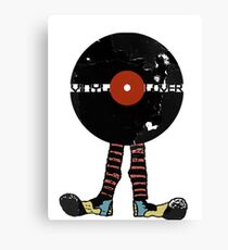 Funny Vinyl Records Lover - Grunge Vinyl Record Canvas Print