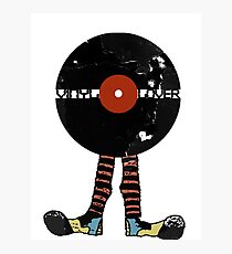 Funny Vinyl Records Lover - Grunge Vinyl Record Photographic Print