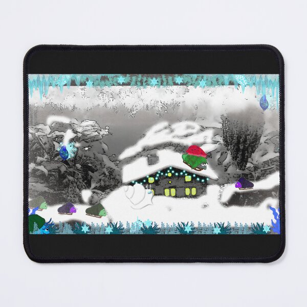 Item preview, Fun winter holiday time landscape with snails designed and sold by BrachiaST.