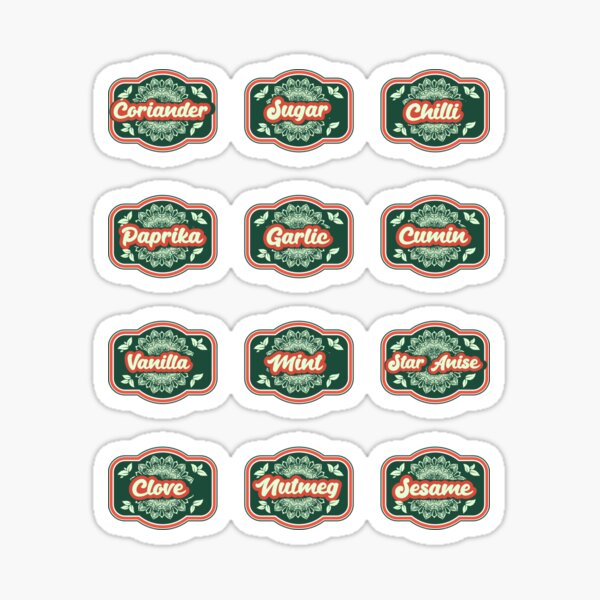 Printable Herbs and Spices Labels Vintage Spice (Instant Download