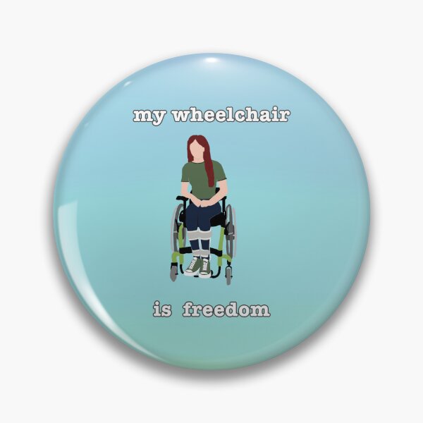 Item preview, My Wheelchair is Freedom (blue/green background) designed and sold by jenstarzec.